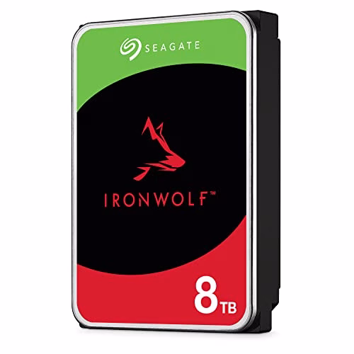 Seagate IronWolf, 8TB, Hard Disk SATA da 6GBit/s, HDD, CMR 3,5" 7.200 RPM, Cache da 256 MB per NAS con Sistema RAID, 3 anni Rescue Services (ST8000VN004)