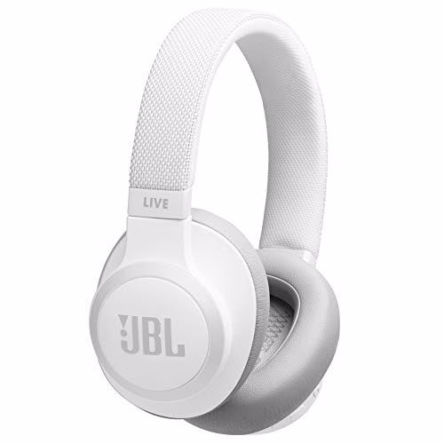 JBL LIVE 650BTNC - Cuffie wireless con Bluetooth e cancellazione del rumore, suono di qualità JBL con assistente vocale integrato, fino a 30 ore di musica, bianco