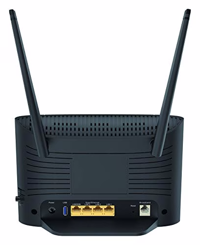 D-Link DSL-3788 Modem Router, Wireless AC1200 Gigabit, VDSL/ADSL, VDSL2 +, 802.11ac Wave 2, MU-MIMO, Dual-Band, fino a 866 Mbps su banda a 5 GHz o 300 Mbps su banda a 2,4 GHz, porta USB 2.0