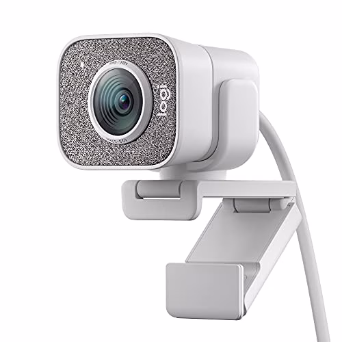 Logitech StreamCam – Webcam per Live Streaming su Youtube e Twitch, Full HD 1080p a 60 fps, Connessione USB-C, Facial Tracking, Autofocus, Video Verticali, Grigio Chiaro