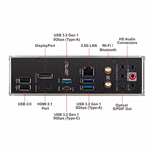 MSI MPG B460I GAMING EDGE WIFI - Scheda madre Performance (10th Gen Intel Core, LGA 1200 Socket, SLI/CF, Dual M.2 Slots, 2.5G LAN, Wi-Fi 6, DP/HDMI