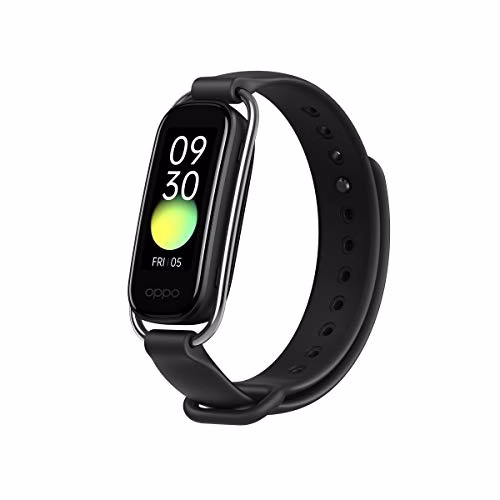 OPPO Band Style Tracker Smartwatch con Display AMOLED a Colori 1.1'' 5ATM Carica Magnetica, Impermeabile 50m, Pedometro Fitness 2 Cinturini Cardiofrequenzimetro, Versione Italia, Colore Black