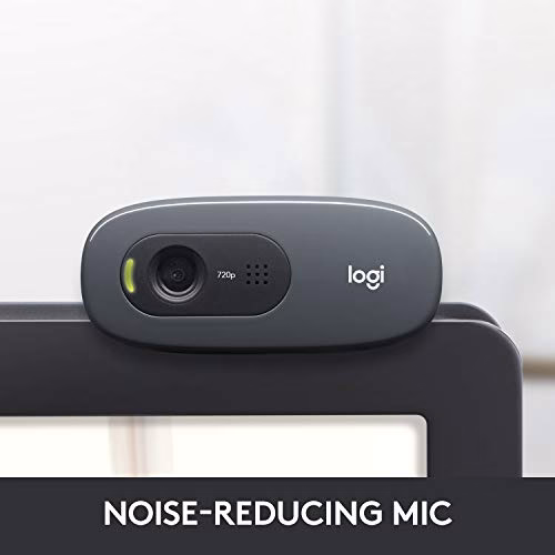 Logitech C270 Webcam HD, HD 720p/30fps, Videochiamate HD Widescreen, Nero
