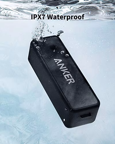 Speaker Bluetooth Portatile Anker SoundCore 2 con suono stereo 12W, Bluetooth 5, BassUp, impermeabile IPX7, 24h di autonomia, associazione stereo WiFi, cassa bluetooth da casa, esterno, viaggi;