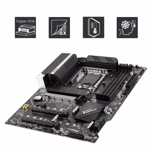 MSI PRO Z690-A WIFI 6E Scheda madre ATX - Supporta i processori Intel Core 12th Gen, LGA 1700 - 14 Duet Rail 55A VRM, DDR5 Memory Boost, 1 x PCIe 5.0 x16, 3 x M.2 Gen4 x4