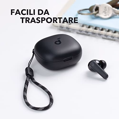 Soundcore Cuffie Bluetooth by Anker P20i, Auricolari Bluetooth 5.3, Cuffie Wireless In-ear Driver 10mm con Bassi Potenti, 30 Ore di Riproduzione, Resistenza acqua IPX5, EQ, 2 microfoni chiamate AI