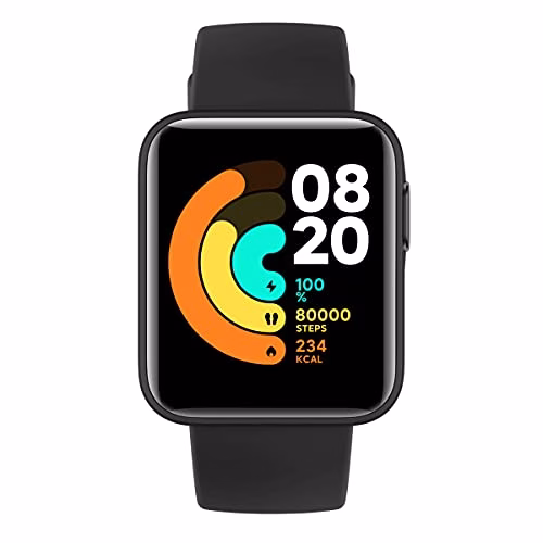 Xiaomi Mi Watch Lite - Smartwatch Black Touch screen da 1,4 pollici, 5 ATM resistente all'acqua, 9 giorni di durata della batteria, GPS, 11 modalità sport