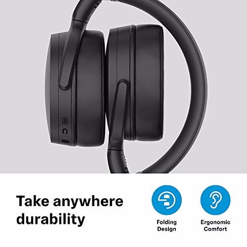 Sennheiser HD 450BT Cuffie Wireless/Bluetooth con Cancellazione Attiva del Rumore, Nero, Circumaurali