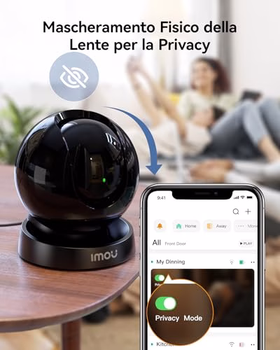Imou 4K Telecamera WiFi Interno, Videocamera Sorveglianza Interna 8MP con Rilevamento Umano/Animali, Crociera Automatica & Tracciamento Intelligente, Audio Bidirezionale, Compatibile con Alexa, 2,4ghz