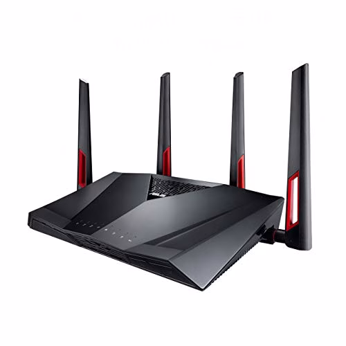 Asus RT-AC88U Gaming Router AiMesh WLAN System, WiFi 5 AC3100, Gaming Engine, 8 x Gigabit LAN, Link Aggregation, 1.4 GHz DC CPU, Alexa & IFTTT & App Steuerung, AiProtection, USB 3.0