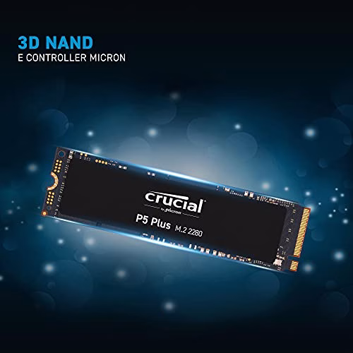 Crucial P5 Plus CT500P5PSSD8 500 GB SSD Interno-Fino A 6600MB/s, Nero