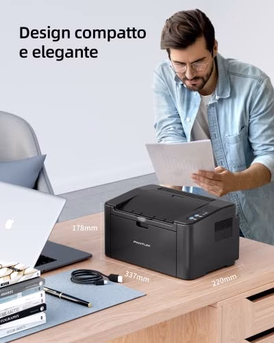 PANTUM P2502W Stampante Laser Wifi Bianco e Nero, Airprint, Funzione singola Piccola 22ppm
