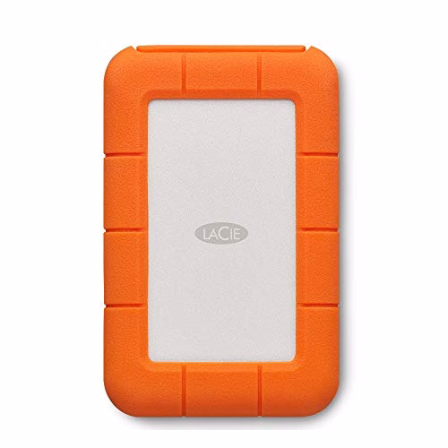LaCie Rugged USB-C, 2 TB, Hard Disk Esterno Portatile, USB-C, Unità Shuttle Resistente a Cadute, per Mac, PC Desktop, Workstation e PC Portatili, 2 anni di servizi Rescue (STFR2000800)