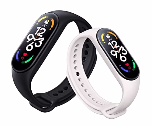 Xiaomi Smart Band 7, Schermo AMOLED 1.62'', Monitoraggio Sonno, SpO2, Frequenza Cardiaca, VO2max, Resistenza all'Acqua 5 ATM, 110+ modalità sportive, Durata Batteria 14 giorni, Versione Italiana