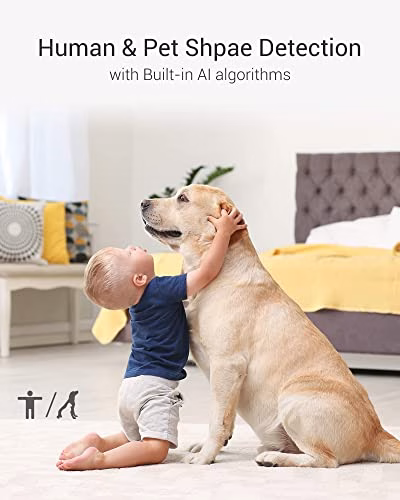 EZVIZ C6 Telecamera Wi-Fi Interno 2K+ Videocamera Sorveglianza Interno Pan/Tilt/Zoom, Rotazione a 360°, Visione Notturna, Rilevamento di persone e Animali Domestici, Audio Bi-direzionale