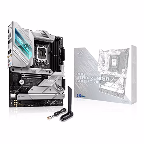 ASUS ROG Strix Z690-A Gaming WiFi Scheda Madre ATX, Intel Z690, LGA1700, DDR5, PCI 5.0, WiFi 6E (802.11ax), Intel 2.5Gb Ethernet, ROG SupremeFX 7.1, 4xM.2, 6xSATA 6GB/s, Aura Sync RGB, Nero