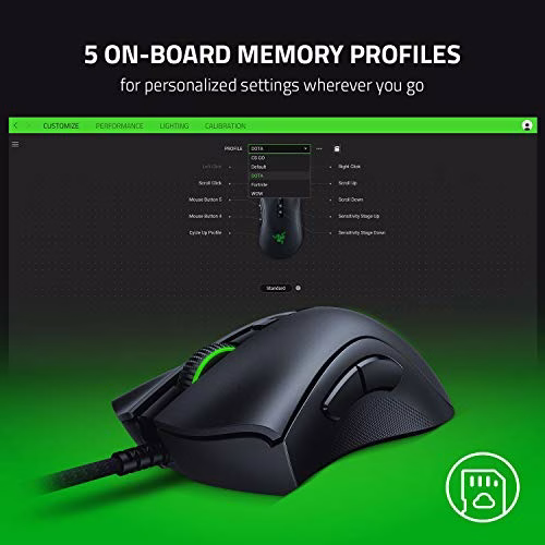 Razer DeathAdder V2 - USB Mouse da Gaming Cablato dall'Ergonomia all'Avanguardia per PC, Sensore Ottico Focus+ da 20K DPI, Cavo Speedflex, 8 Pulsanti Programmabili e Illuminazione Chroma RGB