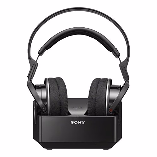Sony MDR-RF855RK - Cuffie TV wireless over-ear, Base di ricarica, Portata 100 metri, Batteria fino a 18 ore, Nero