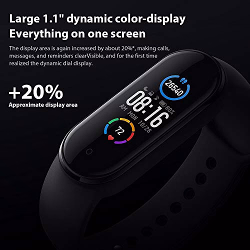 Xiaomi Mi Band 5 Activity Braccialetto Smart, Activity Monitor, Nero