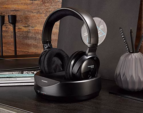 Thomson WHP3001BK Cuffia Wireless, 20 Hz - 20 kHz, Nero