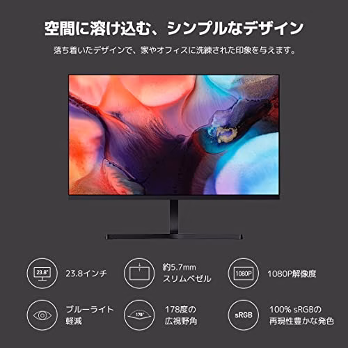 Xiaomi Mi 23.8'' Desktop Monitor 1C, Monitor da 23.8