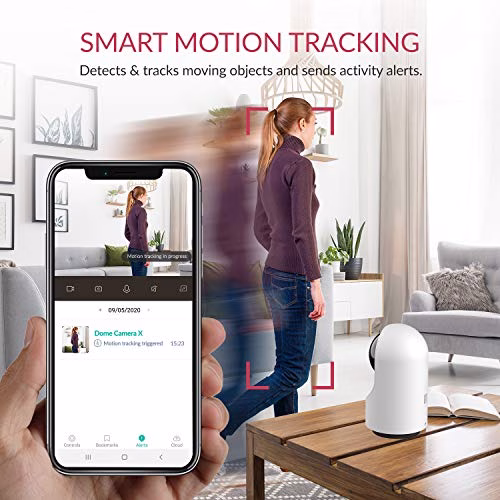 YI Telecamera Wi-Fi Interno 1080p Dome X, Smart Telecamera Sorveglianza 360°Pan-Tilt per Sicurezza,Ip Camera WiFi con Sensore di Movimento,Notifiche Push in Tempo Reale,Audio Bi-direzionale