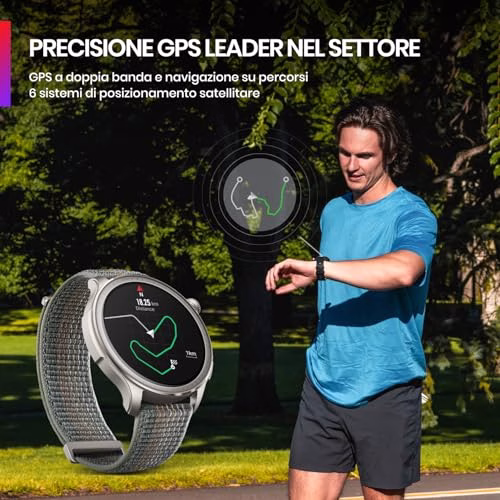 Amazfit Balance Smartwatch 46 mm, Pagamento NFC, AI Fitness Coach, Batteria di 14 Giorni, Monitoraggio del Sonno e della Salute, GPS, 150 Modalità Sportive, Chiamate Bluetooth per Android e iPhone