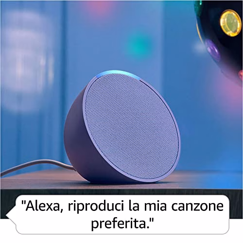 Echo Pop | Altoparlante Bluetooth intelligente con Alexa, compatto e dal suono potente | Lavanda