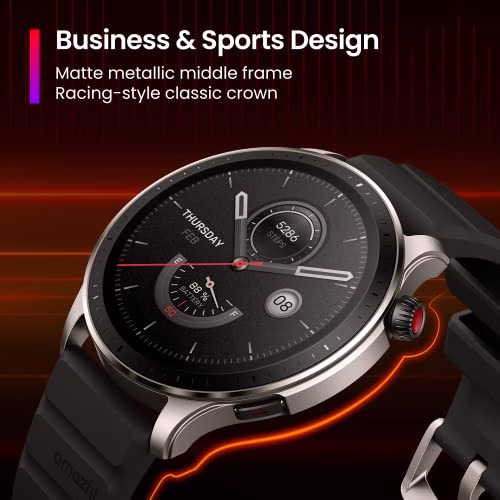 Amazfit GTR 4 Smartwatch Orologio Intelligente, Dual Band GPS, 6 Posizioni Satellitari, 150 modalità Sportive, Riproduzione di Musica, Telefonate Bluetooth, Alexa, AMOLED, SpO2, Cardiofrequenzimetro