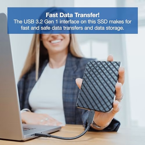 Verbatim SSD Store 'n' Go Portable - 512 GB - Nero - SSD esterno - SSD USB 3.0 - SSD esterno - per Windows e Mac OS X - unità portatile - USB-C - unità flash esterna