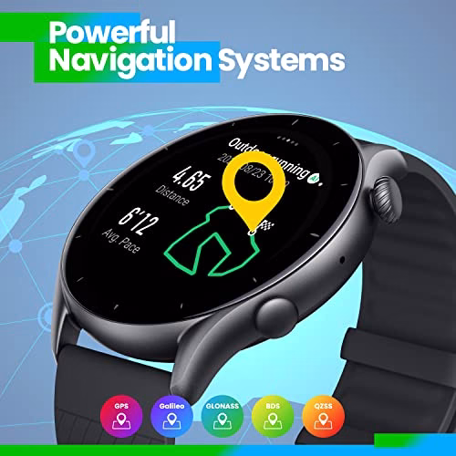 Amazfit GTR 3 Orologio intelligente da uomo e donna con monitoraggio della salute, schermo AMOLED da 1,39", orologio sportivo GPS con 150 modalità sportive, batteria da 21 giorni, Alexa