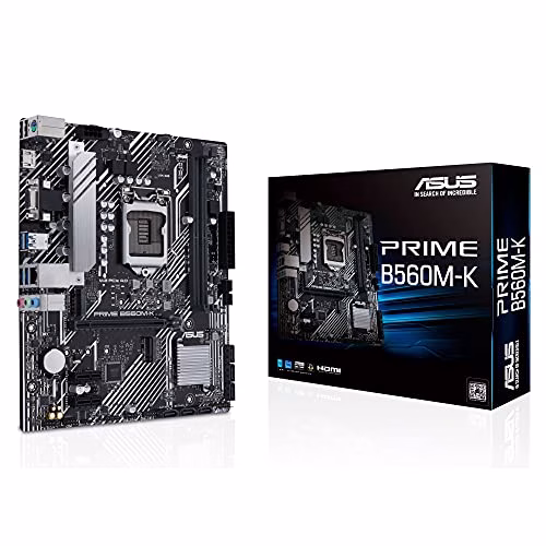 ASUS Prime B560M-K - Scheda madre Micro ATX, Intel B560 LGA 1200 con VRM a 8 fasi, PCIe 4.0, due slot M.2, 1 GB Ethernet, HDMI, D-Sub, USB 3.2 Gen, 1 posteriore, connettore TPM, RGB direzionabile