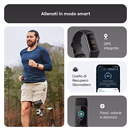 Fitbit Charge 5 Activity Tracker with 6-months Premium Membership Included, up to 7 days battery life and Daily Readiness Score,Graphite/Black
