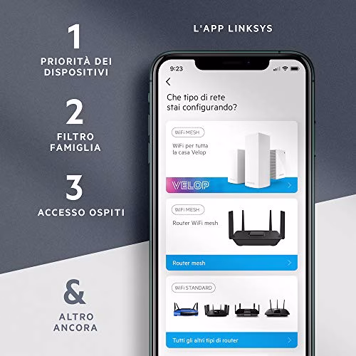 Linksys AC1750 Router Wi-Fi Max-Stream MU-MIMO, Dual-Band, Wireless Veloce, Giochi e Streaming 4K UHD, 4 Porte Ethernet Gigabit
