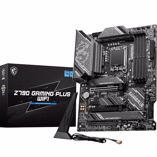 MSI Z790 GAMING PLUS WIFI Scheda madre ATX - Supporta Intel Core 12a e 13a gen, LGA 1700 - DDR5 Memory Boost 7200+MHz/OC, 1 x PCIe 5.0 x16, 4 x M.2 Gen4, 2.5G LAN, Wi-Fi 6E