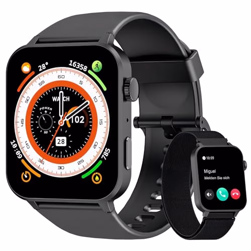 Blackview Smartwatch Donna Uomo, Effettua e Risposta Chiamate,1,85' Orologio Intelligente Fitness con Monitoraggio del Sonno/SpO2/Frequenza Cardiaca,Smart Watch Contapassi per Android iOS