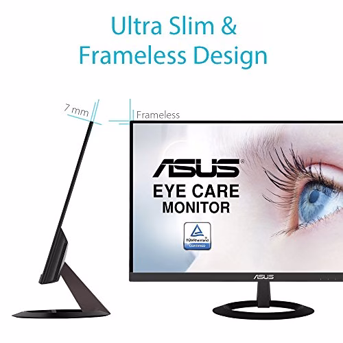 ASUS VZ229HE 21.5 Monitor, FHD, 1920 x 1080, IPS, Design Ultra-Slim, Flicker Free, Filtro Luce Blu, Certificazione TUV