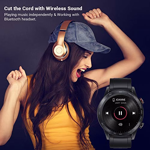 HONOR Smartwatch Magic Watch 2 Orologio Fitness Tracker Uomo Donna Smart Watch, 5 ATM Smart Watch Cardiofrequenzimetro da Polso Pressione Smartband, GPS, 46 mm, Chiamata Tramite, Matte Black