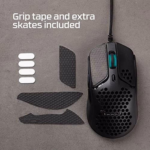HyperX Pulsefire Haste – Mouse per il gaming – Ultraleggero, 59g, Struttura a nido d'ape, Design esagonale, Cavo HyperFlex, Fino a 16000 DPI, 6 Pulsanti programmabili