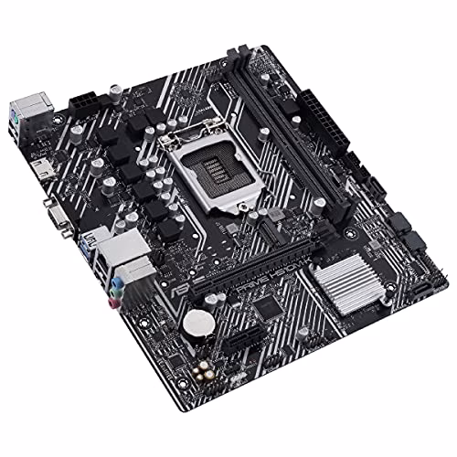 Asus PRIME H510M-K, Scheda madre micro ATX Intel H510 (LGA 1200), PCIe 4.0, slot M.2 32Gbps, Lan Intel 1 Gb, HDMI, D-Sub, USB 3.2 Gen 1, SATA 6 Gbps, connettore COM, connettore RGB