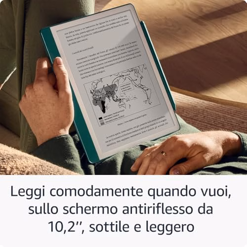 Amazon Kindle Scribe (64 GB) | Schermo ridisegnato con bordi uniformi. Ora puoi scrivere nei libri e nei documenti | Penna premium inclusa | Verde metallizzato