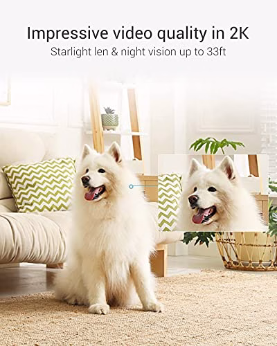 EZVIZ C6 Telecamera Wi-Fi Interno 2K+ Videocamera Sorveglianza Interno Pan/Tilt/Zoom, Rotazione a 360°, Visione Notturna, Rilevamento di persone e Animali Domestici, Audio Bi-direzionale