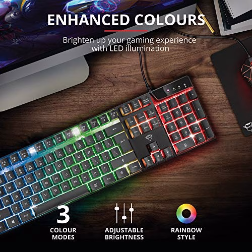 Trust Gaming GXT 835 Azor Tastiera Illuminata Gaming