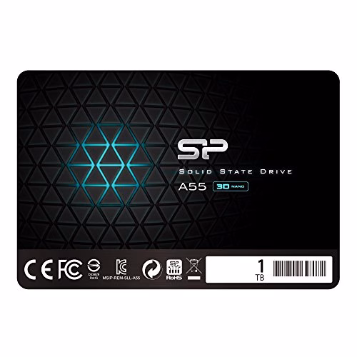 Silicon Power SSD 1TB 3D NAND A55 SLC Cache Performance Boost 2.5 Pollici SATA III 7mm (0.28") SSD interno