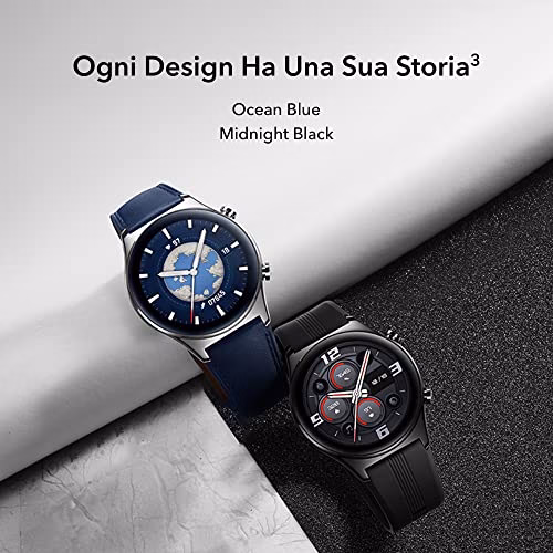 Honor Watch GS 3, Smart Watch con Touch Screen AMOLED da 1,43", Orologio Ftness con Frequenza Cardiaca, Monitoraggio del Sonno e dell'Ossigeno nel Sangue per Android, GPS 104 Diverse Modalità Sportive
