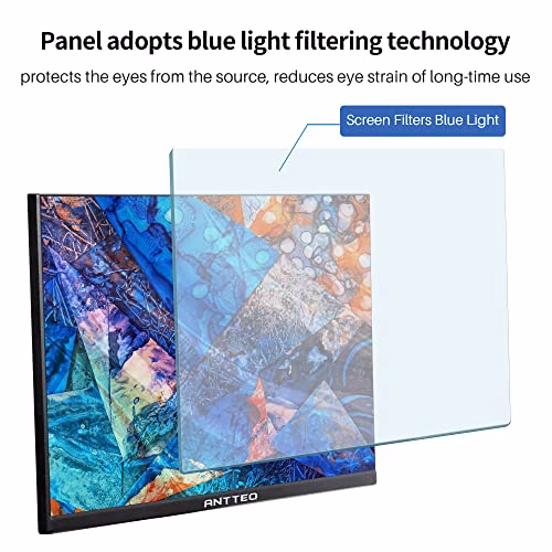 Antteq Monitor da 24 pollici Full HD 1080P, 75Hz VA Monitor Angolo di visione di 178° 16,7 milioni di colori con filtro luce blu HDMI VGA senza sfarfallio, LED con cornice ultra sottile, nero