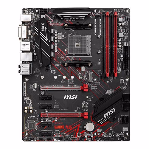 MSI B450 GAMING PLUS MAX, Scheda Madre con Core Boost, Turbo M.2, Socket AM4, Memorie DDR4, Form factor ATX, Connettore USB 3.2 Gen2
