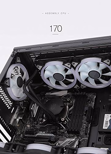 Sahara P35 - Caso di gioco per PC Mid Tower in vetro temperato con 4 x Turbo Pirate 12cm Veri ventilatori RGB, Nero