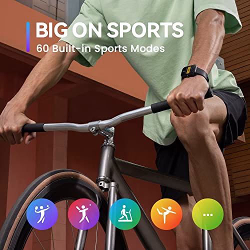 Amazfit Bip 3 Smartwatch Orologio Intelligente Fitness Tracker, 1,69" Full Touch, 60 Modalità Sport, Impermeabile 5 ATM, SpO2, Cardiofrequenzimetro, Monitor del Sonno, Notifiche Messaggi, Uomo, Donna