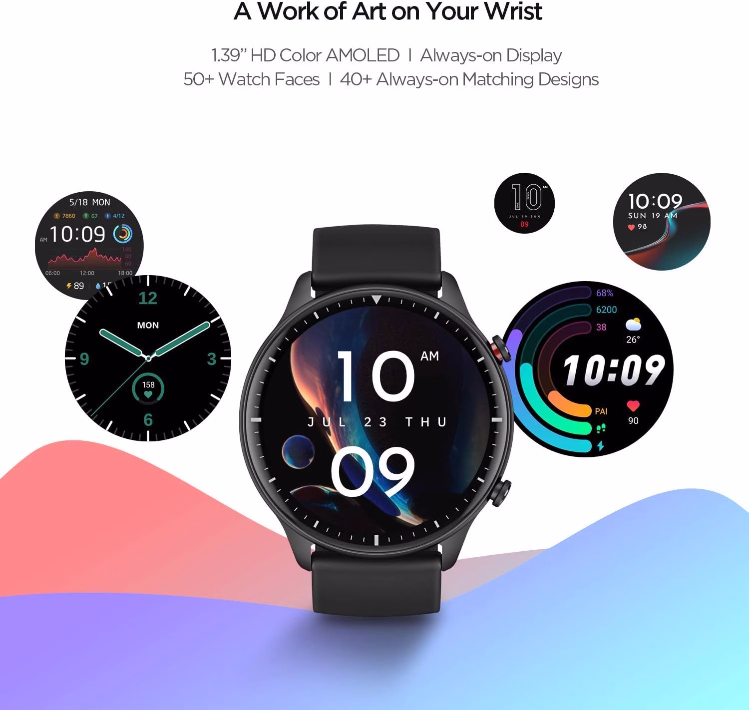 Amazfit Smartwatch GTR 2 Orologio Intelligente Sportivo Fitness Tracker 1,39 Pollici Impermeabile 5 ATM Cronometro con GPS, Bluetooth, Contapassi, Memoria musicale da 3 GB (Lega di Alluminio)